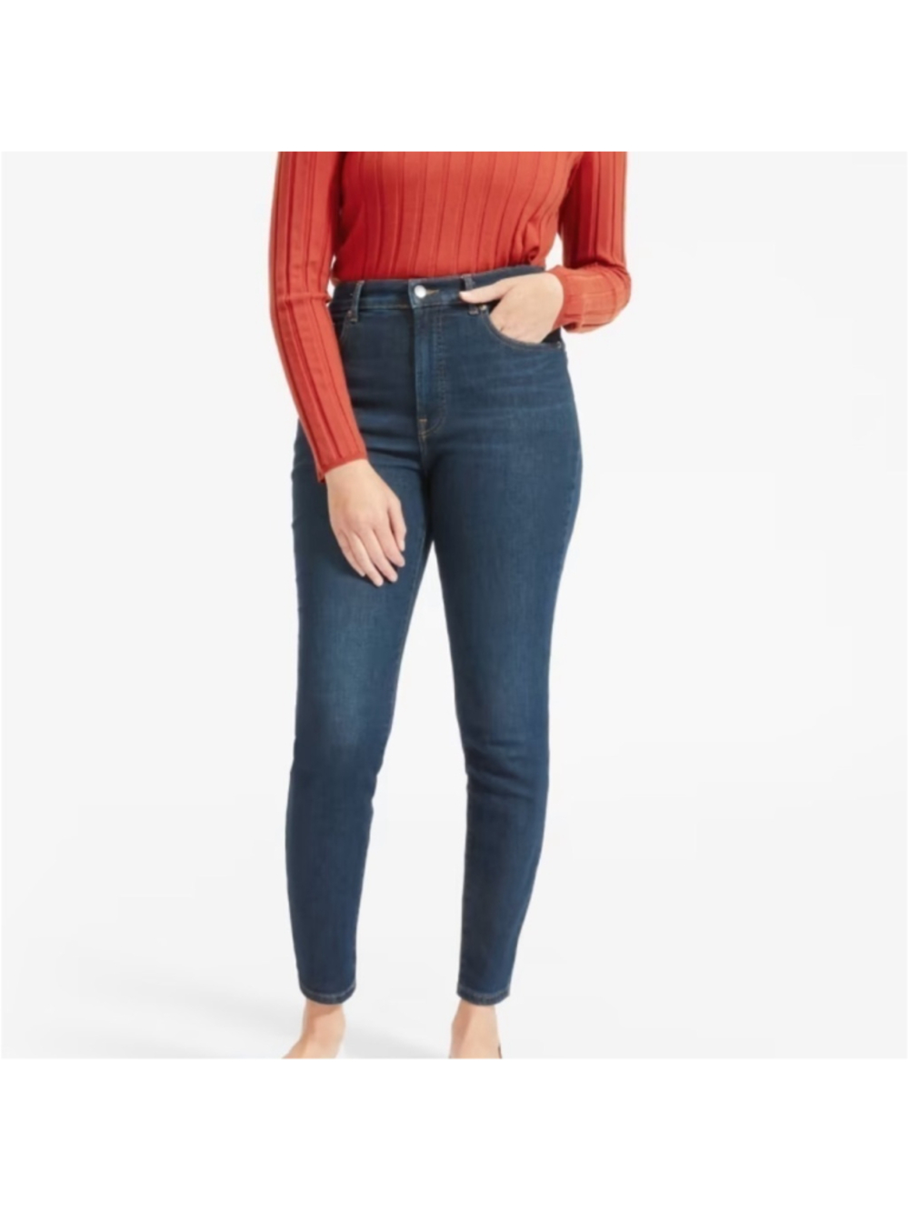 Everlane High Rise Skinny Stretch Denim Jeans Women's Size 26 Stretch EUC